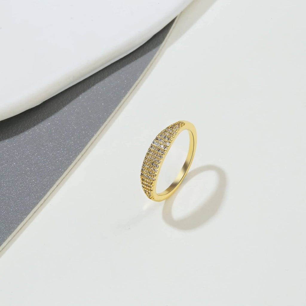 Gold Funken CZ Ringe Größe 6 bis 9 | Shop Nory