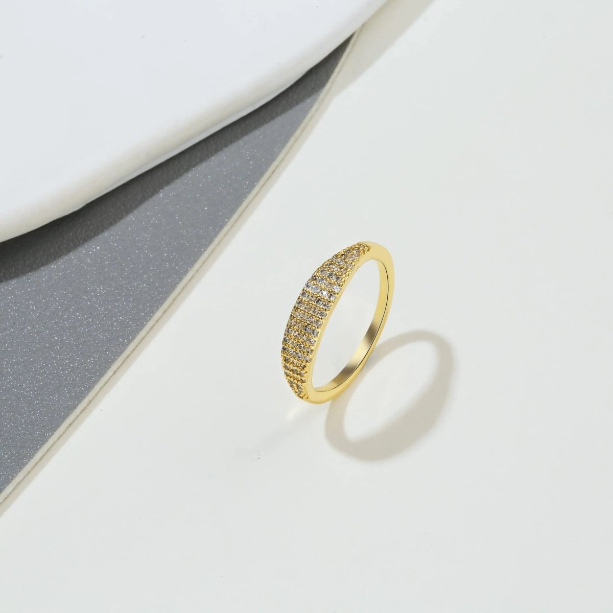 Gold Funken CZ Ringe Größe 6 bis 9 | Shop Nory