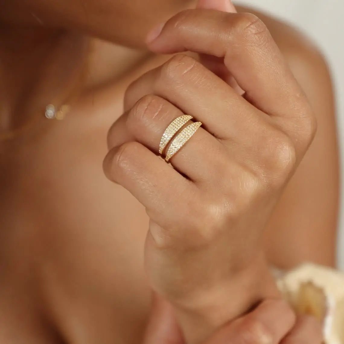 Gold Funken CZ Ringe Größe 6 bis 9 | Shop Nory