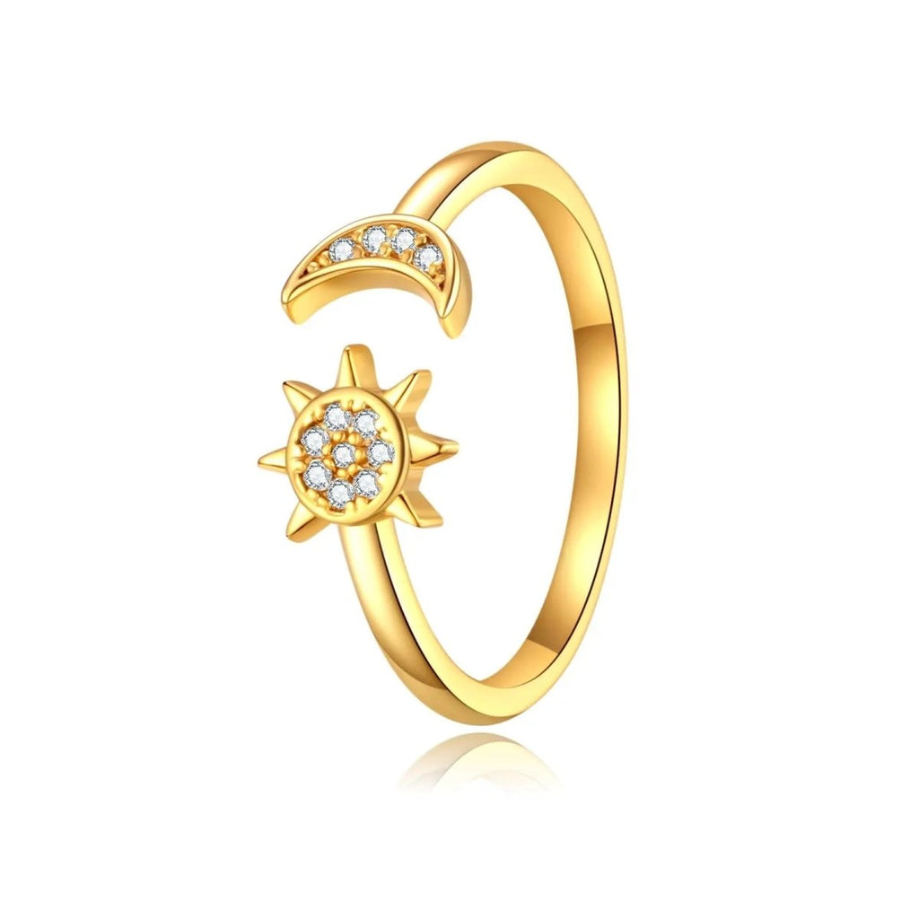 Goldene Sonnen-Mond-Ringe | Shop Nory