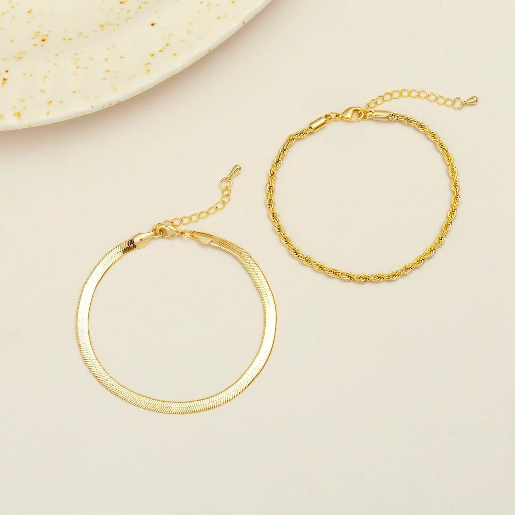 Gold Verdrehte Armbänder | Shop Nory
