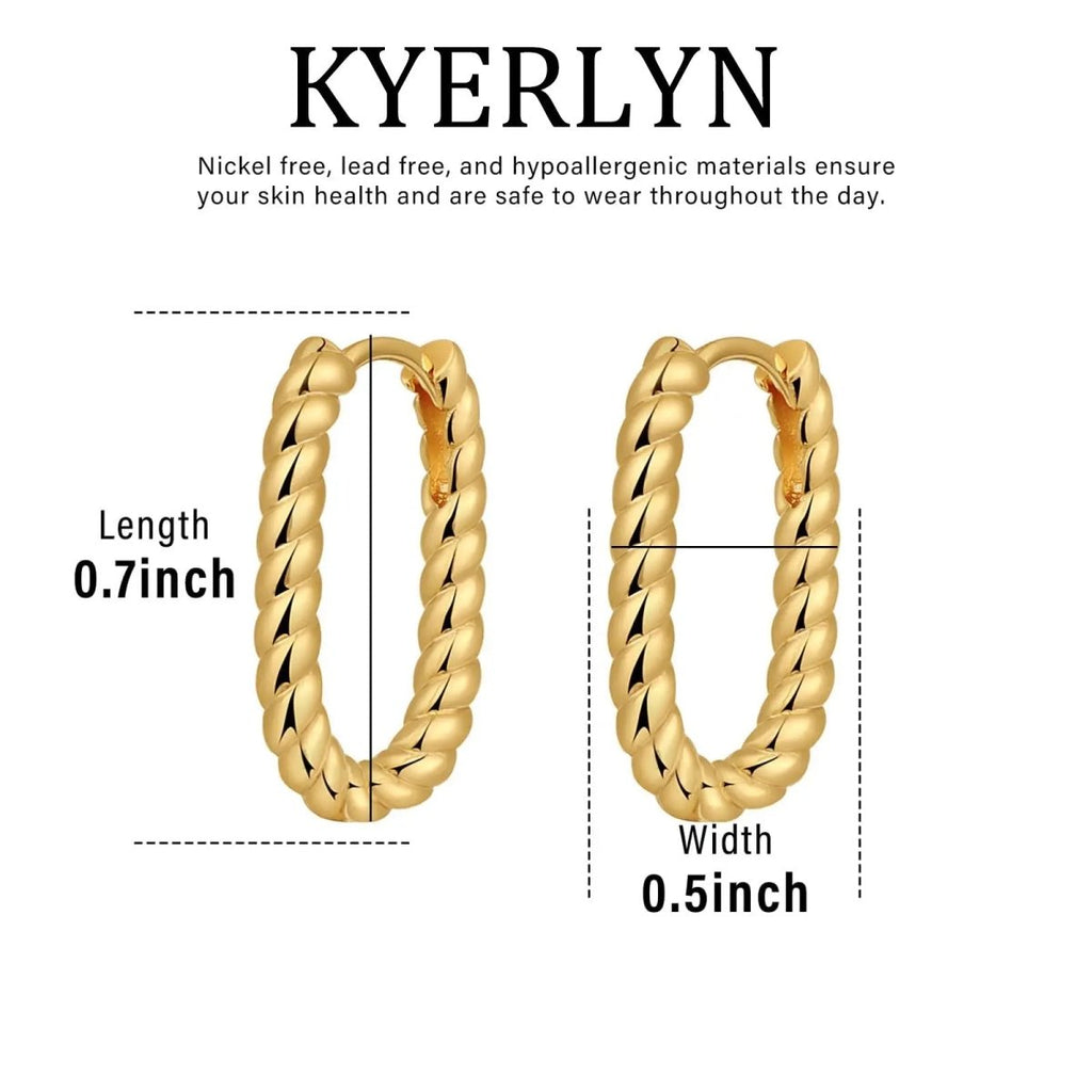 Gold gedrehte Seil Ohrringe | Shop Nory