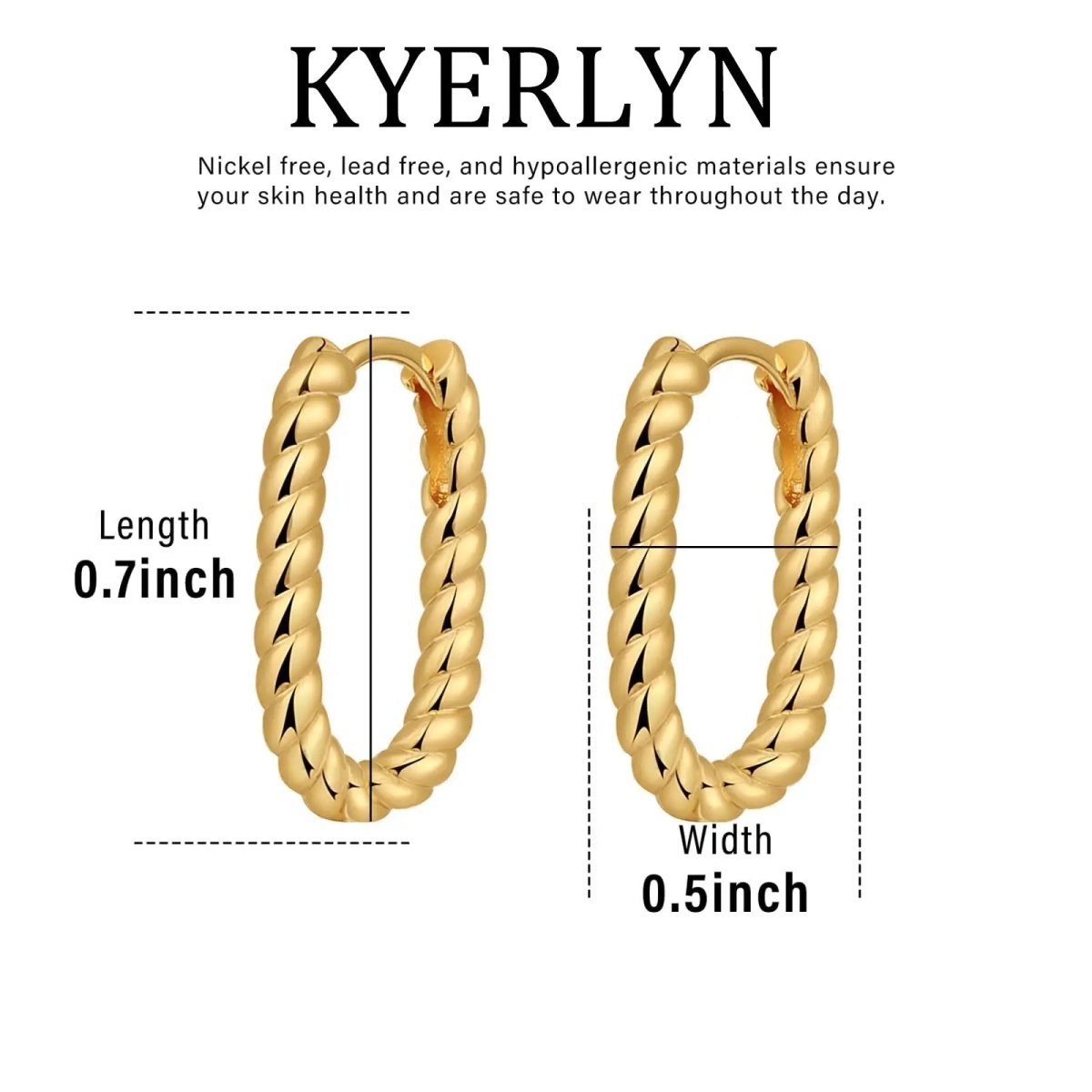 Gold gedrehte Seil Ohrringe | Shop Nory