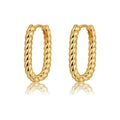 Gold gedrehte Seil Ohrringe | Shop Nory