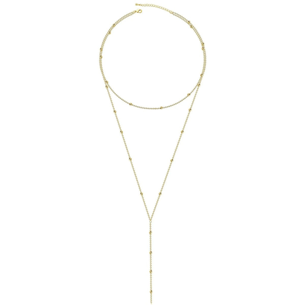 Gold Y-förmige zarte Halsketten | Shop Nory