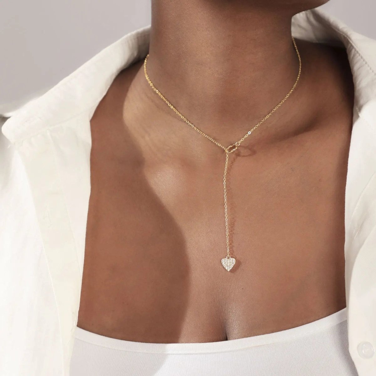 Gold Y-förmige zarte Halsketten | Shop Nory