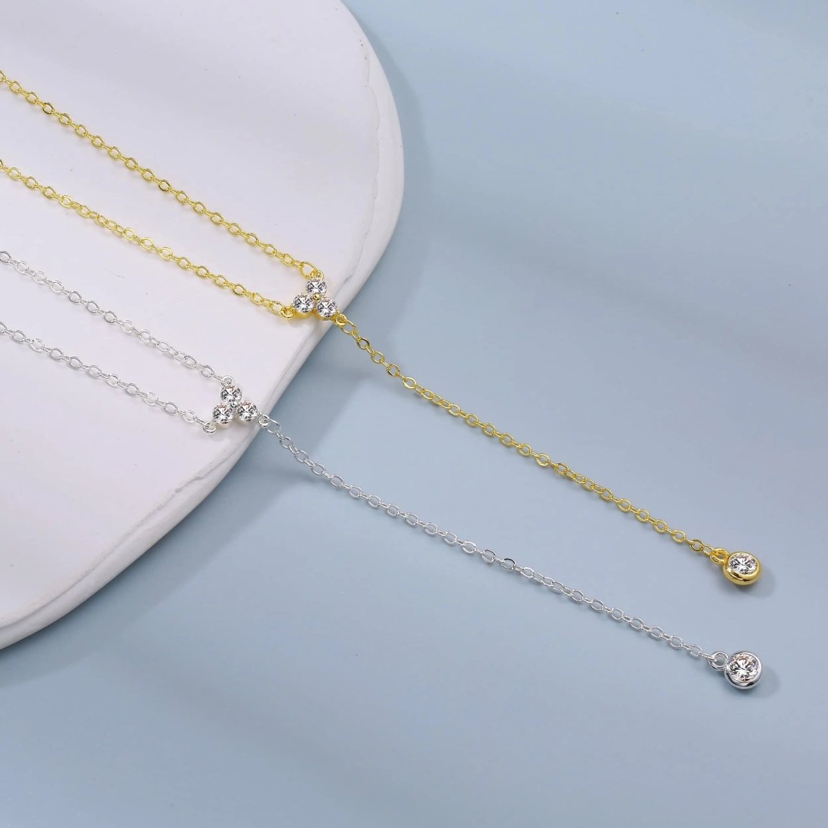 Gold Y-förmige zarte Halsketten | Shop Nory