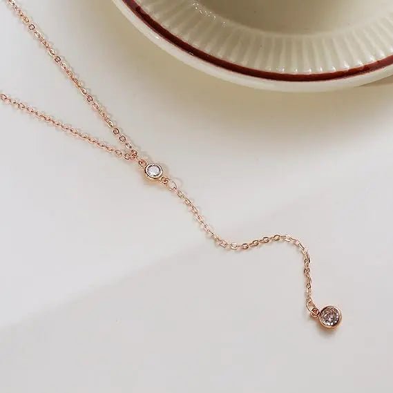 Gold Y-förmige zarte Halsketten | Shop Nory
