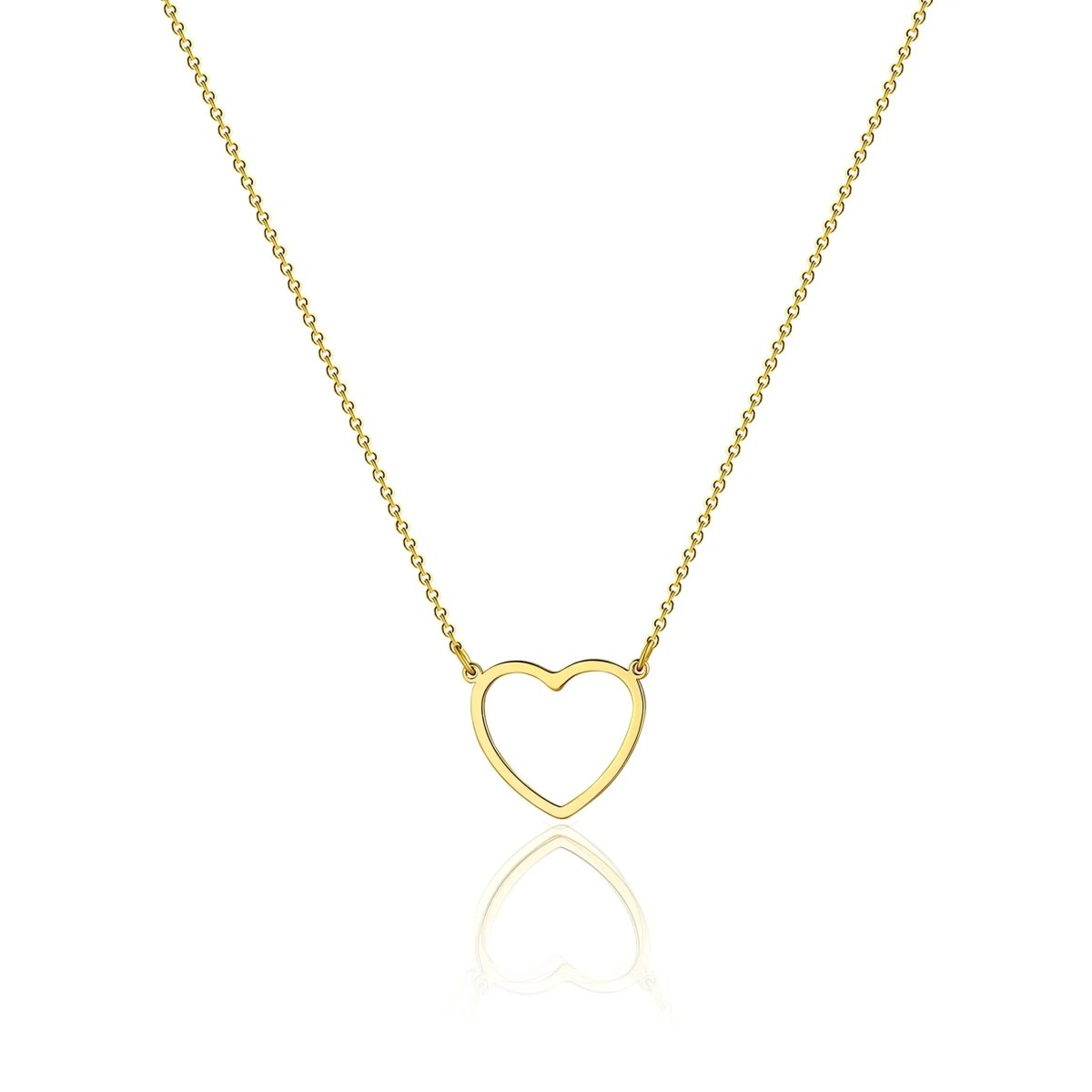Gold/Silber Hohle Herz Halsketten | Shop Nory