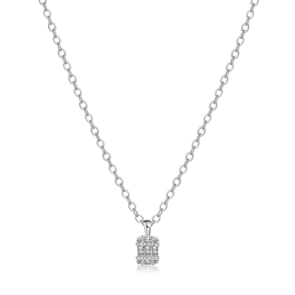 Große quadratische Diamant-Anhänger-Halsketten | Shop Nory
