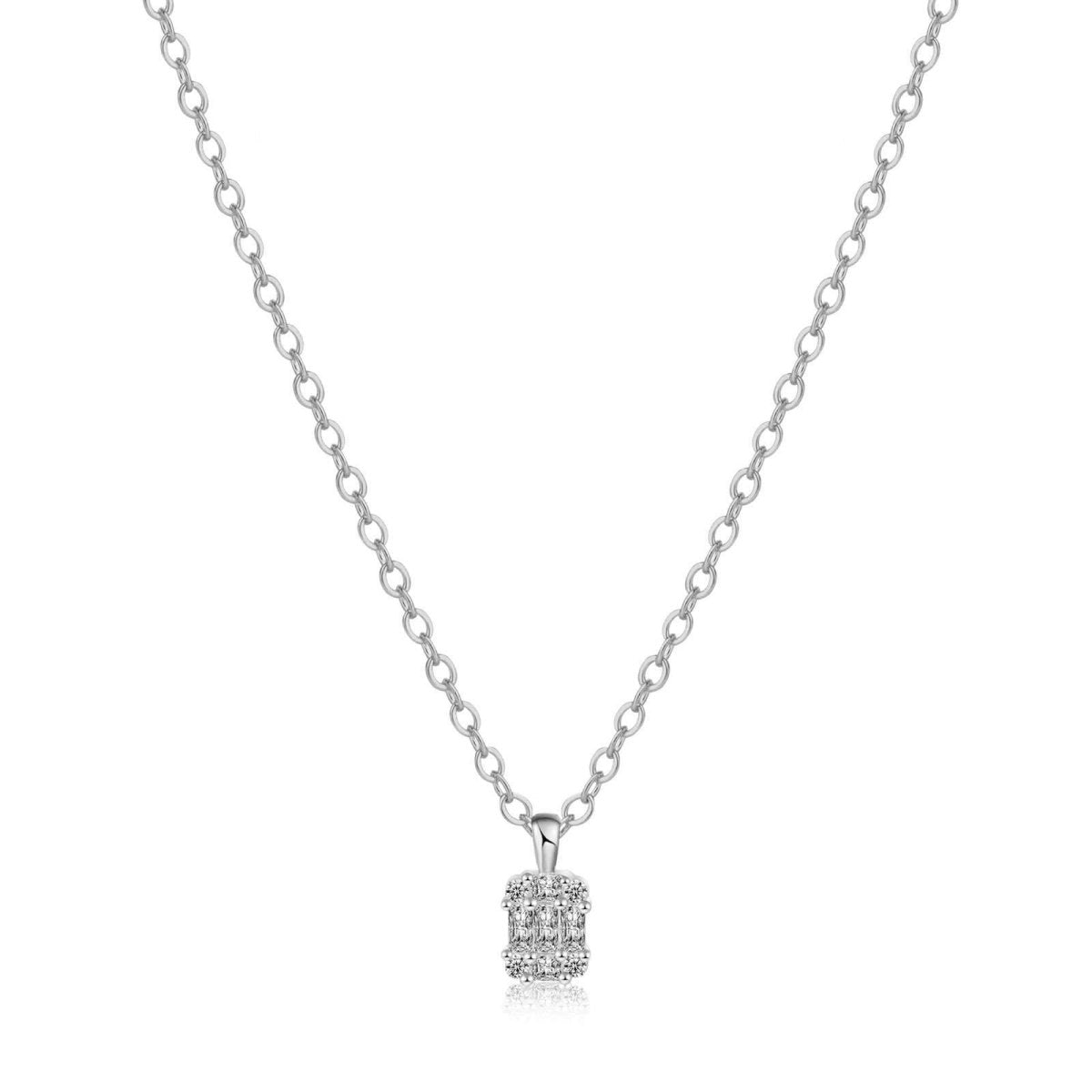 Große quadratische Diamant-Anhänger-Halsketten | Shop Nory