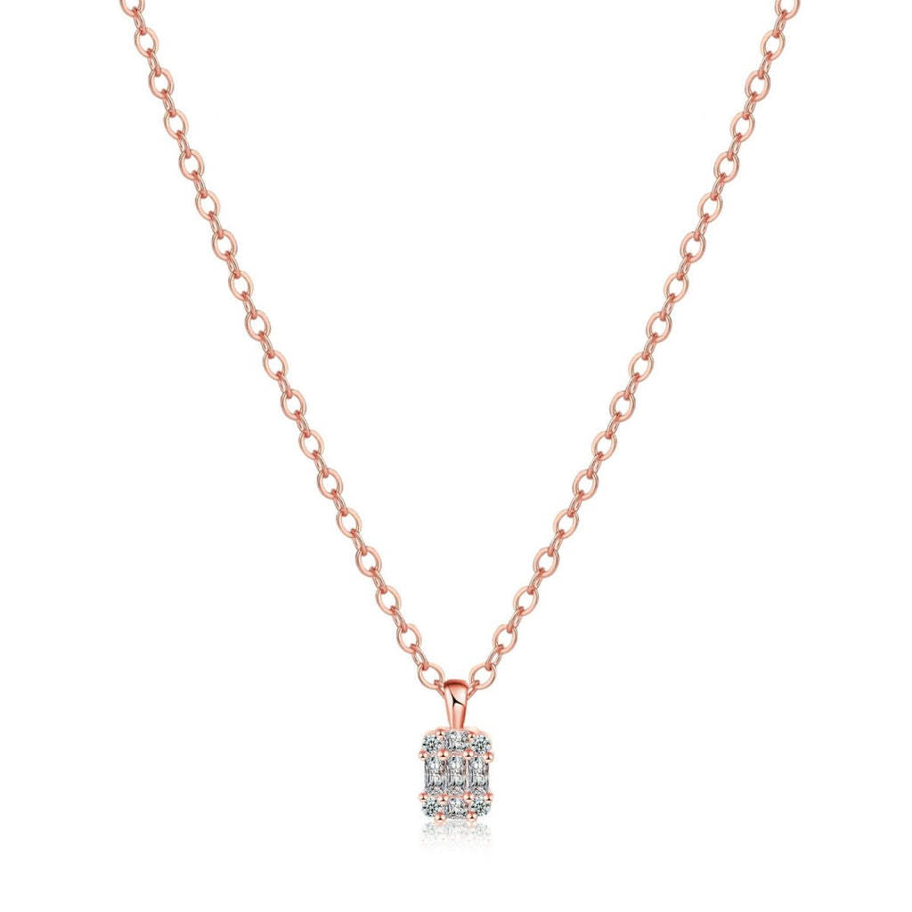 Große quadratische Diamant-Anhänger-Halsketten | Shop Nory