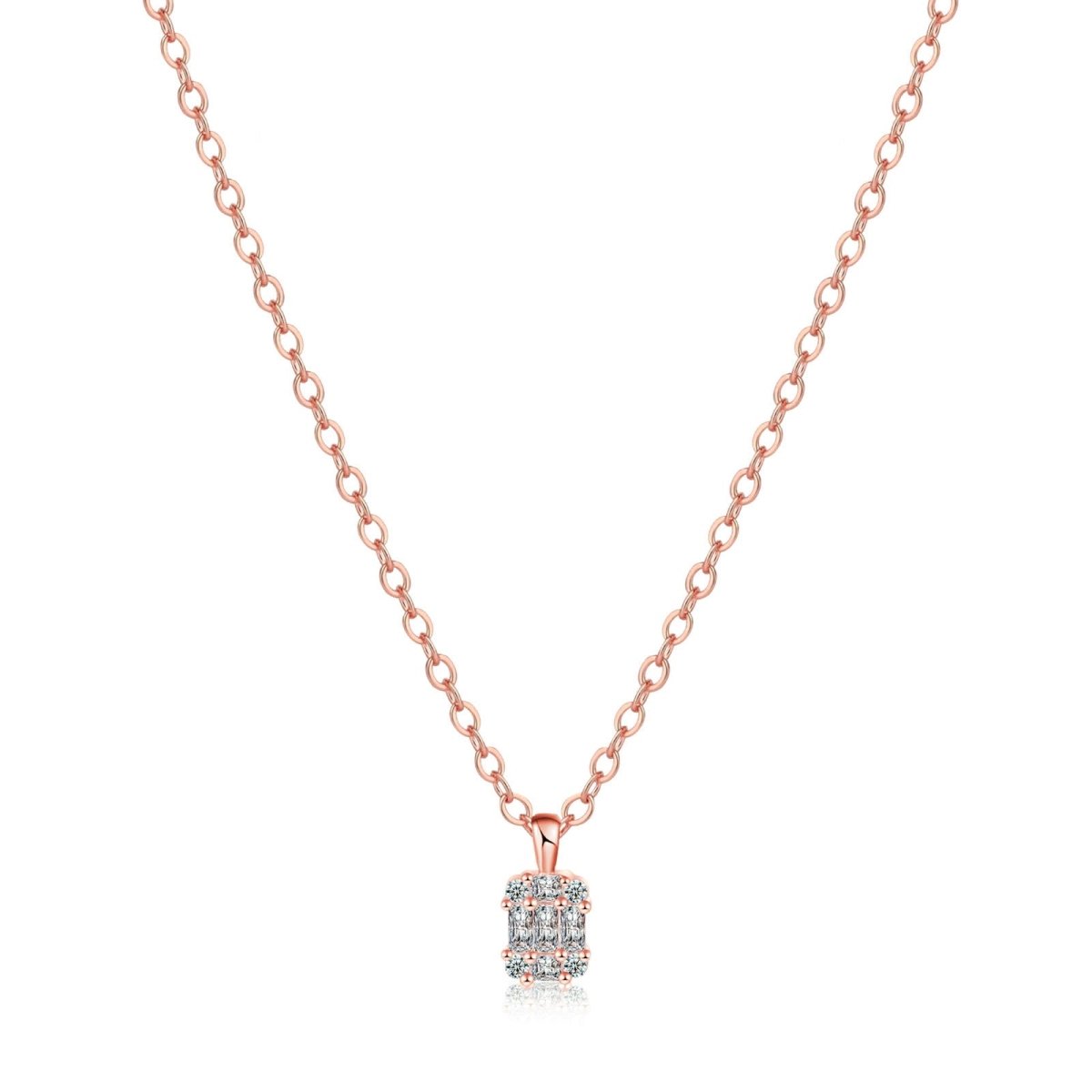 Große quadratische Diamant-Anhänger-Halsketten | Shop Nory