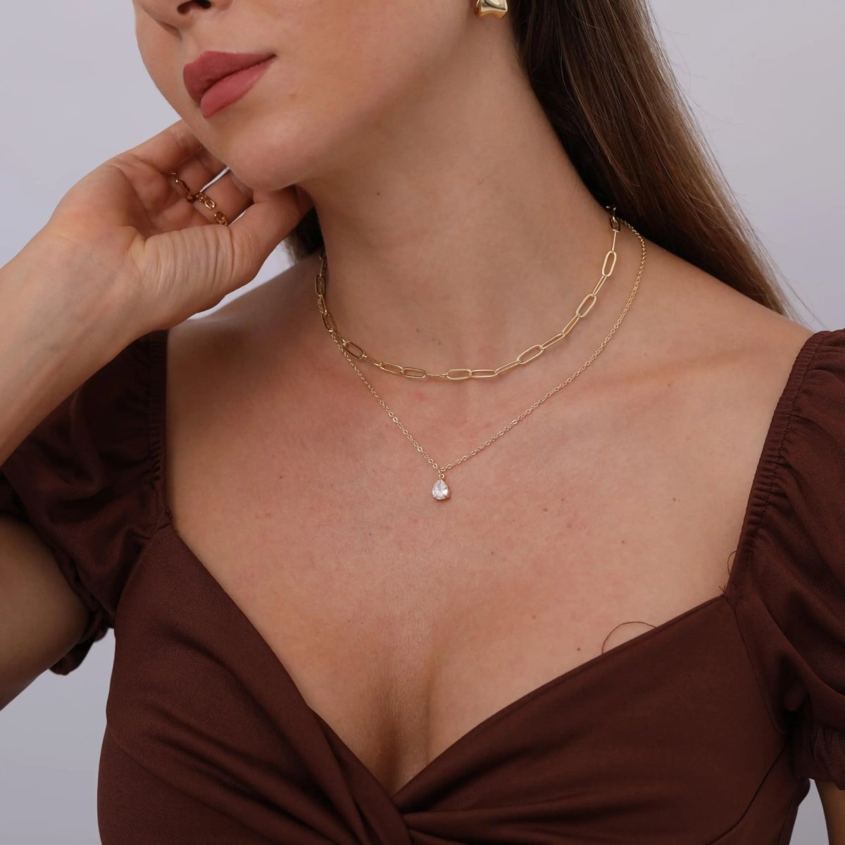 Schichtige Diamant CZ Halsketten | Shop Nory