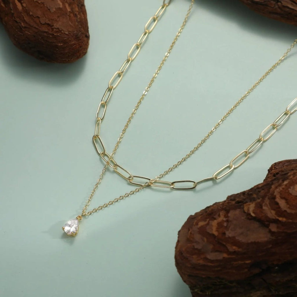 Schichtige Diamant CZ Halsketten | Shop Nory