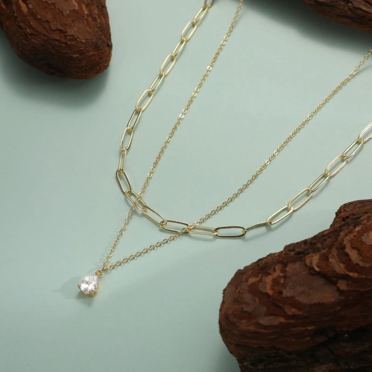 Schichtige Diamant CZ Halsketten | Shop Nory