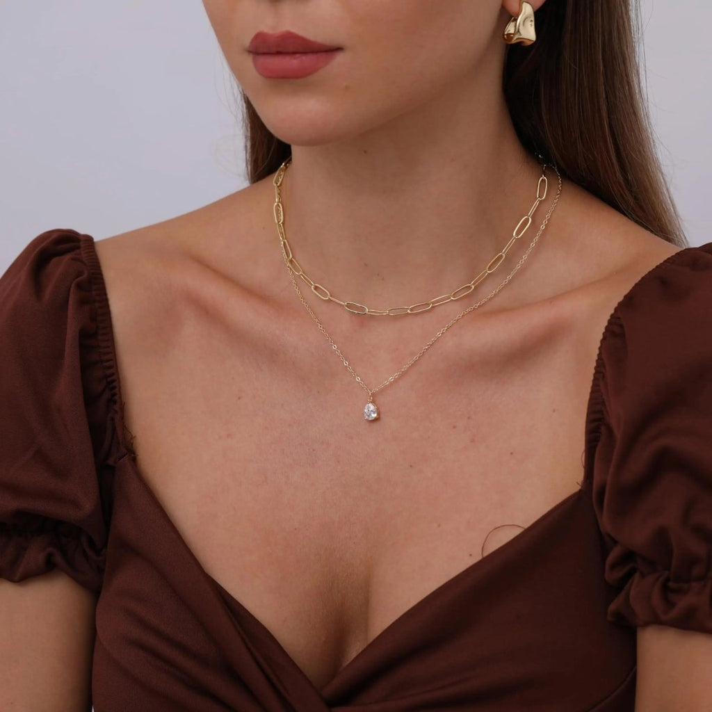 Schichtige Diamant CZ Halsketten | Shop Nory