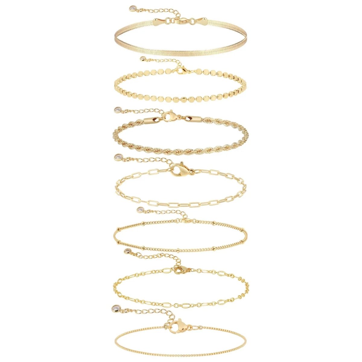 Gestapelte Gold/Silber Armbänder | Shop Nory