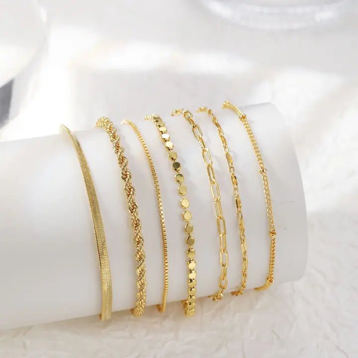 Gestapelte Gold/Silber Armbänder | Shop Nory