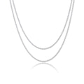 Geschichtete Silberne Glänzende Rope-Halsketten | Shop Nory