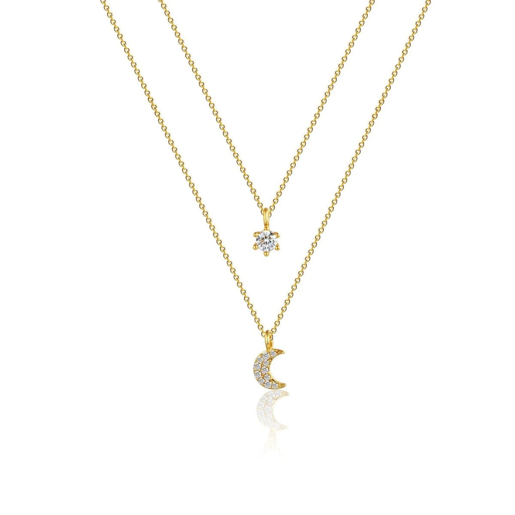 Mond Kubik Zirkonia Choker Halsketten | Shop Nory