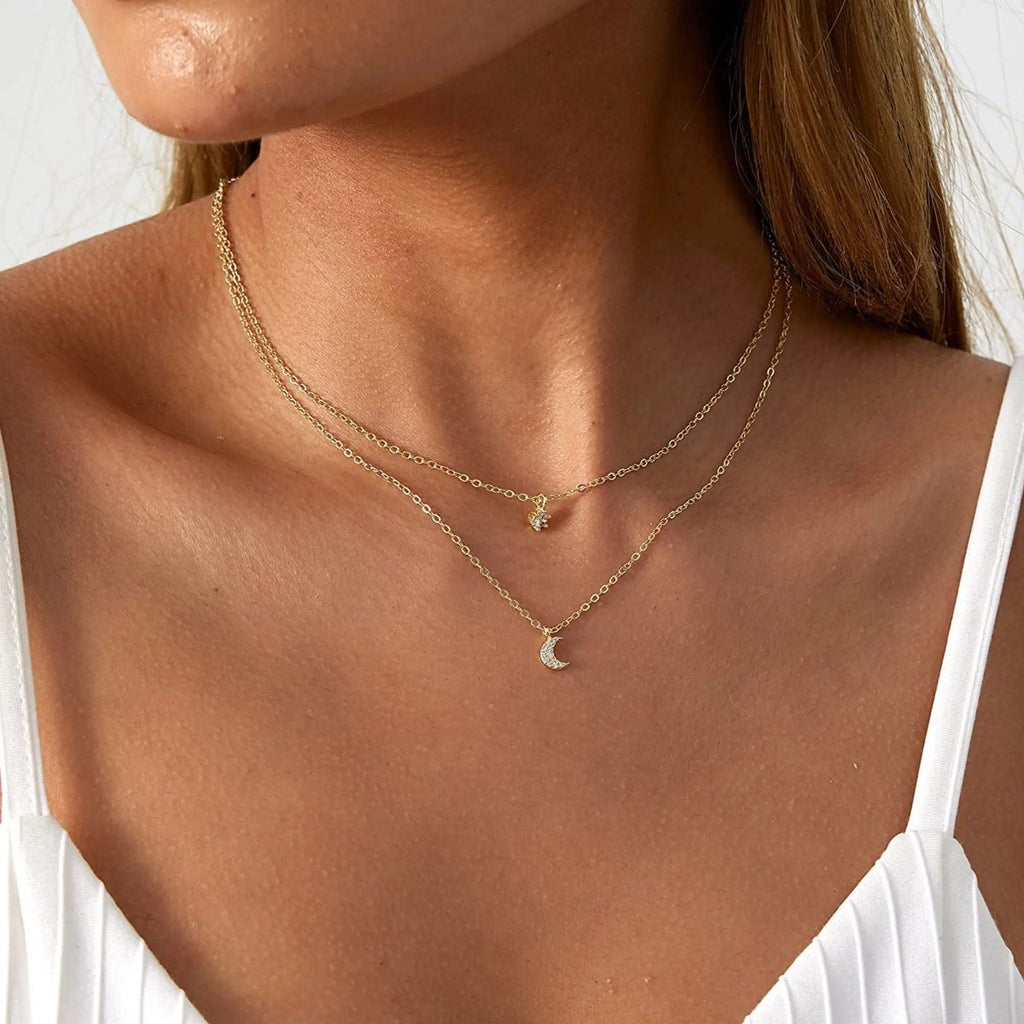 Mond Kubik Zirkonia Choker Halsketten | Shop Nory