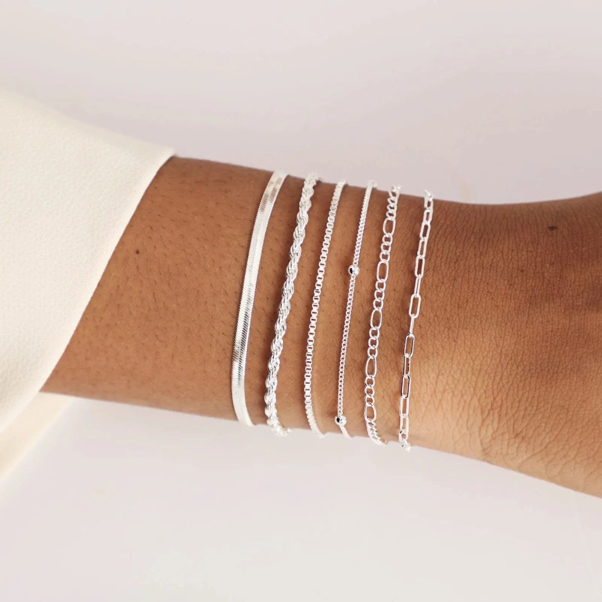 Silber/Gold Armreifen Stapel | Shop Nory