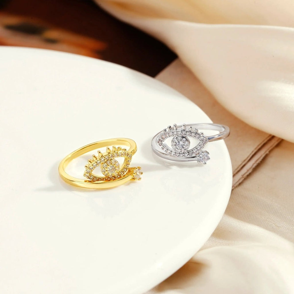 Silber/Gold CZ Verstellbare Öffnungsringe | Shop Nory