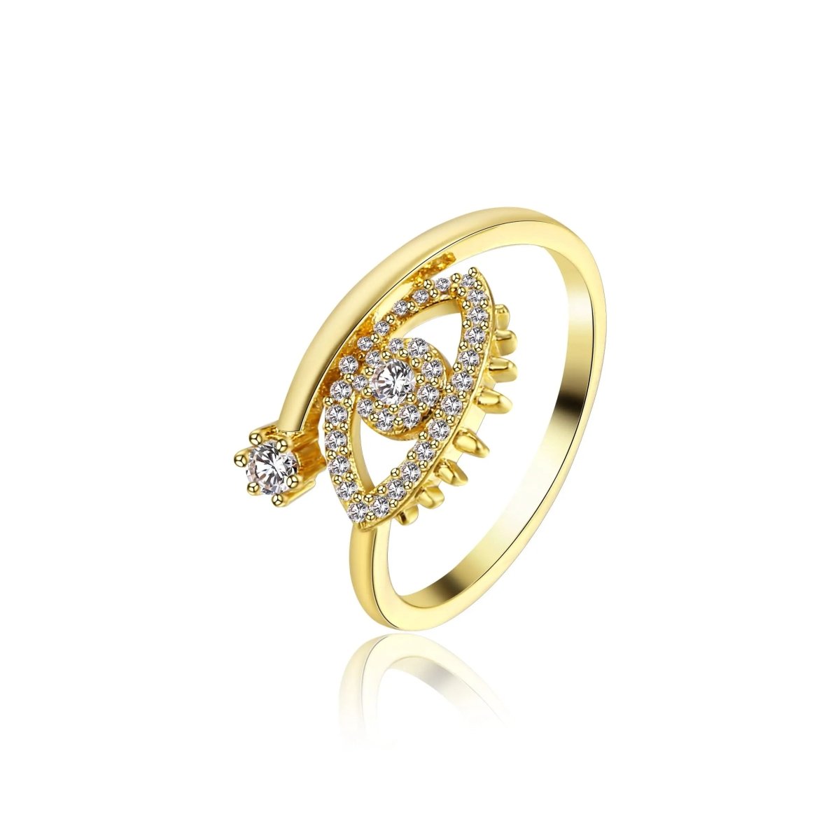 Silber/Gold CZ Verstellbare Öffnungsringe | Shop Nory