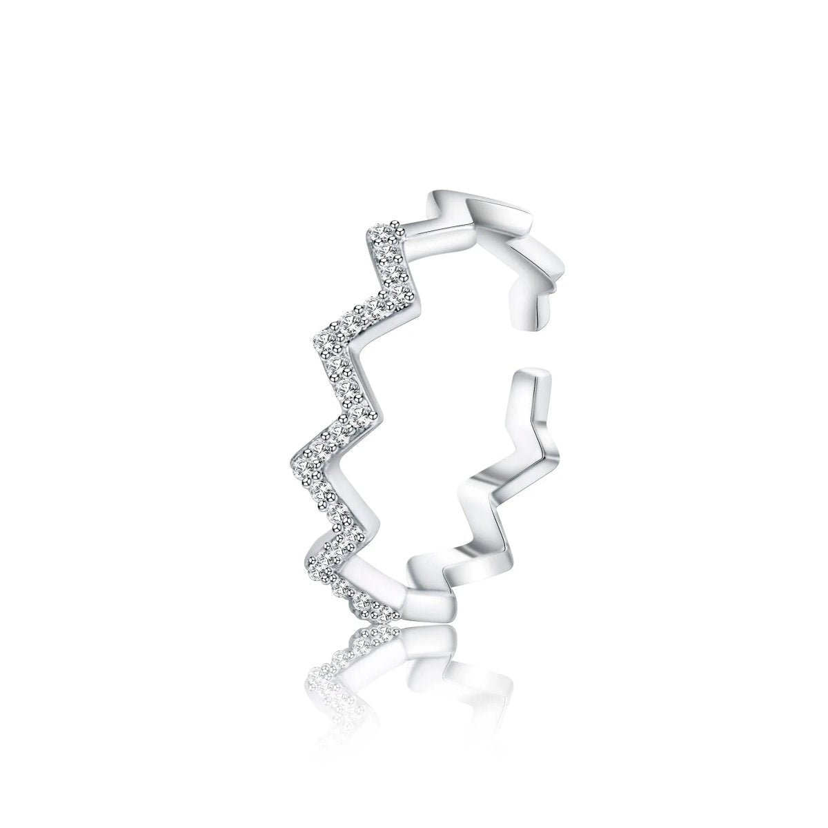 Silber/Gold Öffnende Wellenmuster Ringe | Shop Nory