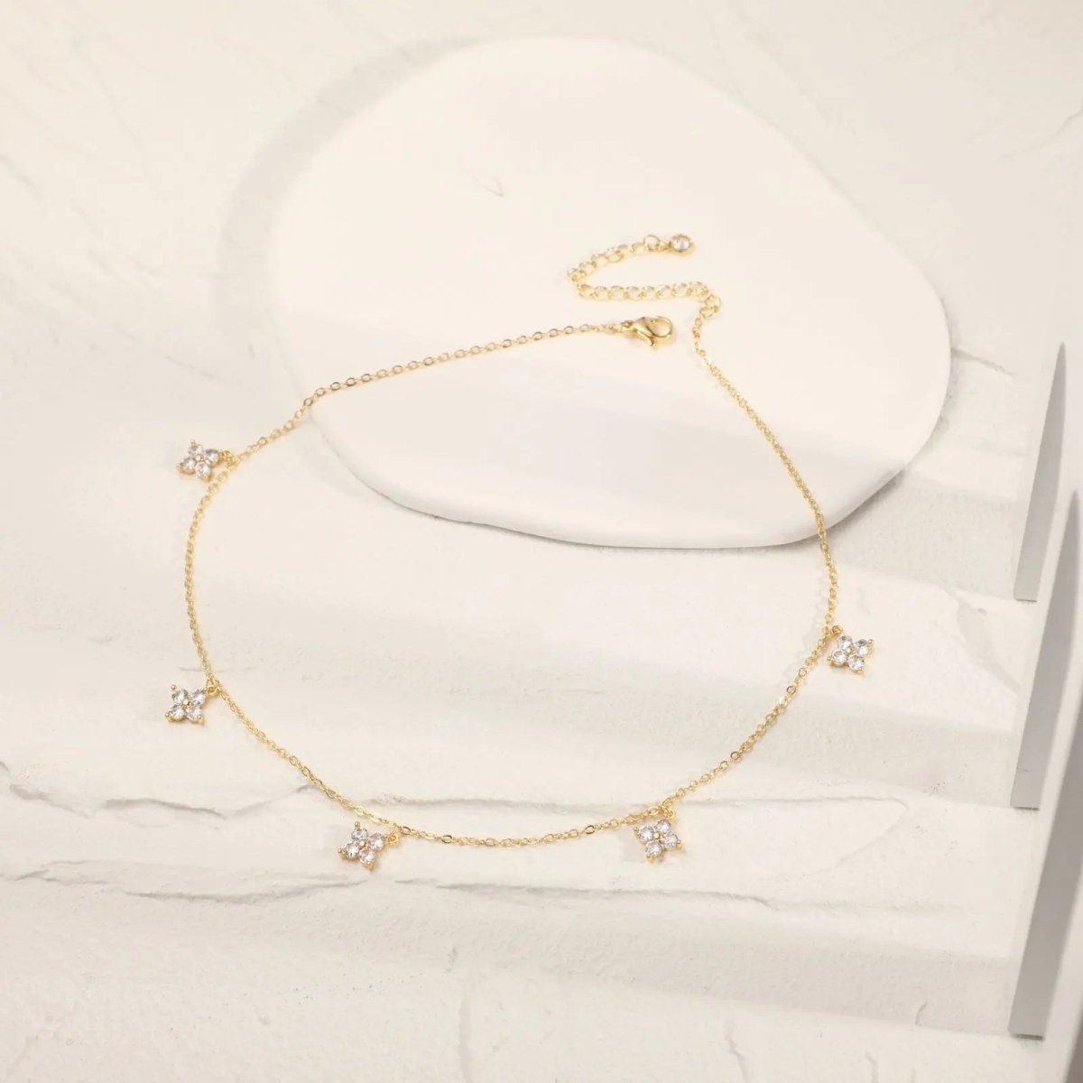 Einfache Diamant Choker Halsketten | Shop Nory