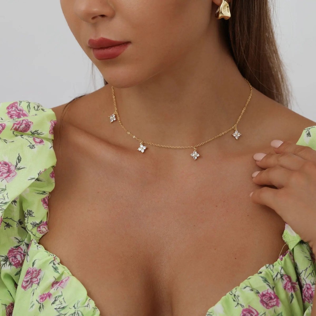 Einfache Diamant Choker Halsketten | Shop Nory