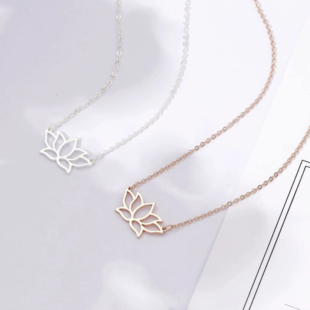 Einfache Gold Lotus Halsketten | Shop Nory