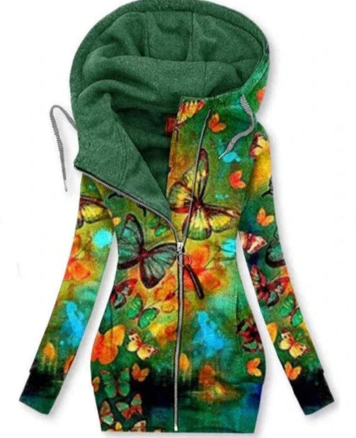 Damen Schmetterlings Kunst Cardigan