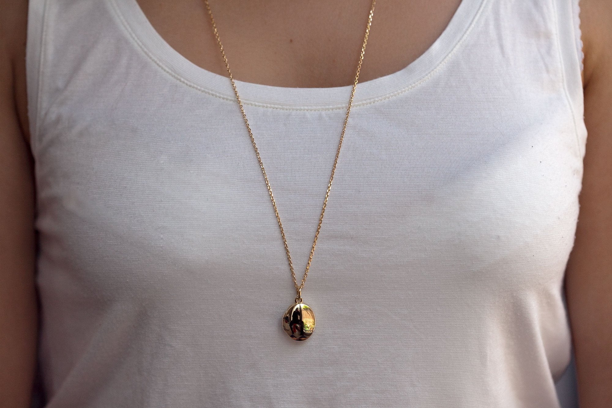 Oval Foto Medaillon ohne Kette - 16Karat vergoldet | Shop Nory