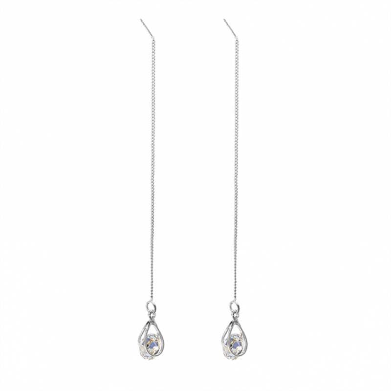 Lange Tropfen-Strass-Ohrringe – Isalyn | Shop Nory