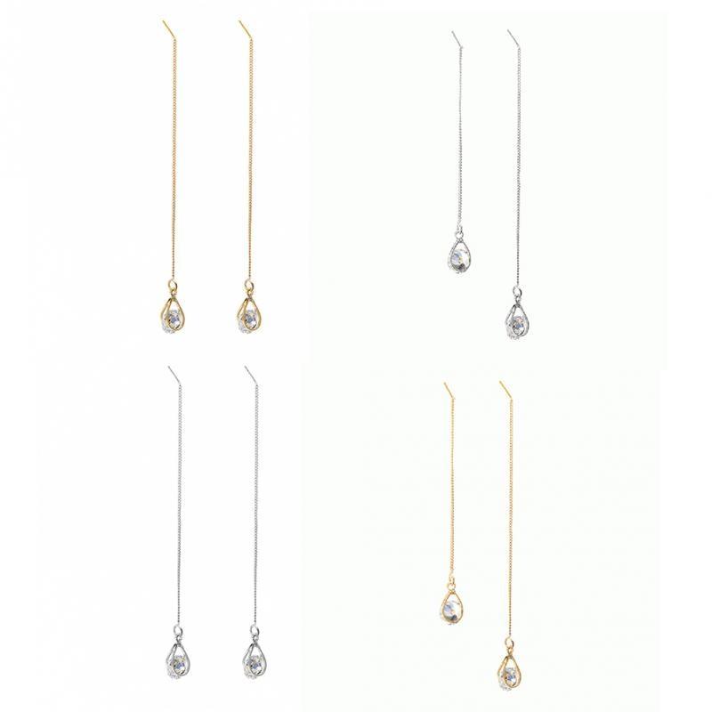 Lange Tropfen-Strass-Ohrringe – Isalyn | Shop Nory