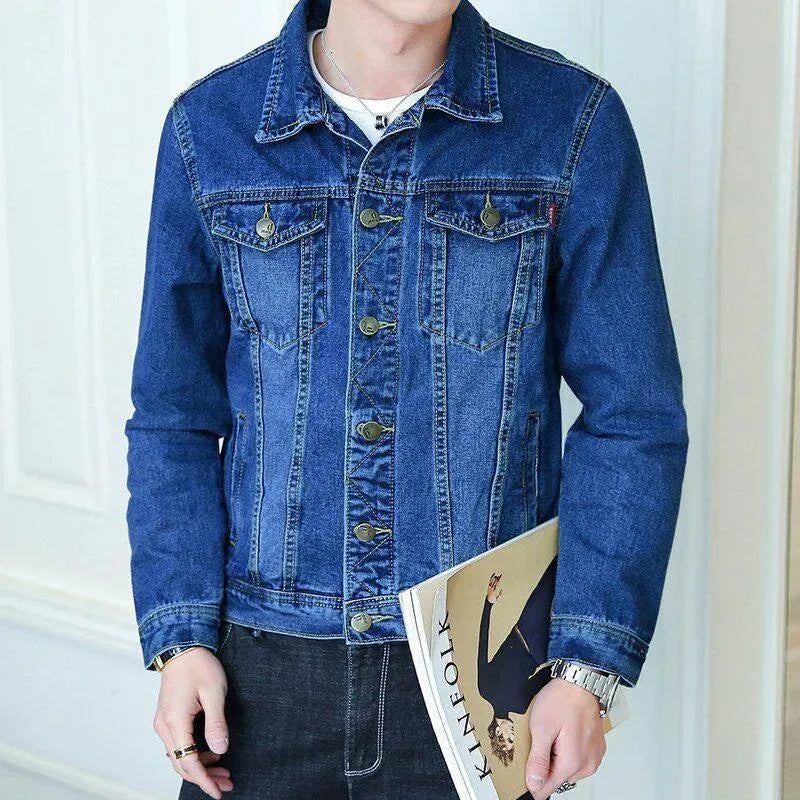 Revers Denim Jacke Herren