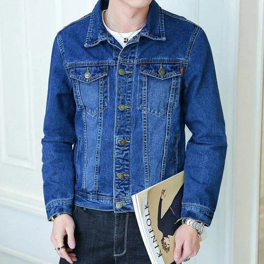 Revers Denim Jacke Herren