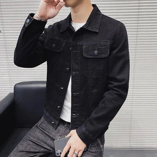 Revers Denim Jacke Herren