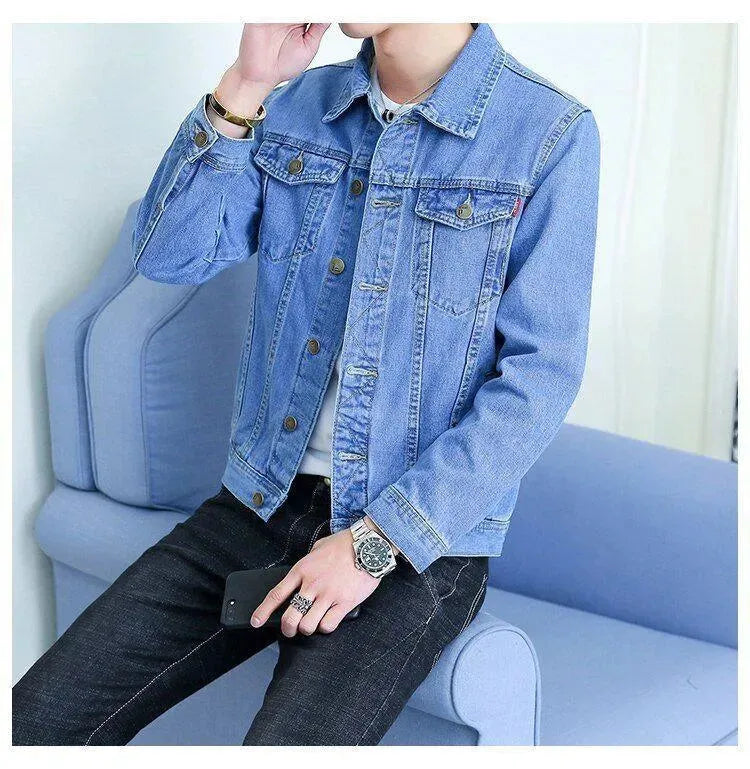 Revers Denim Jacke Herren