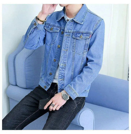 Revers Denim Jacke Herren