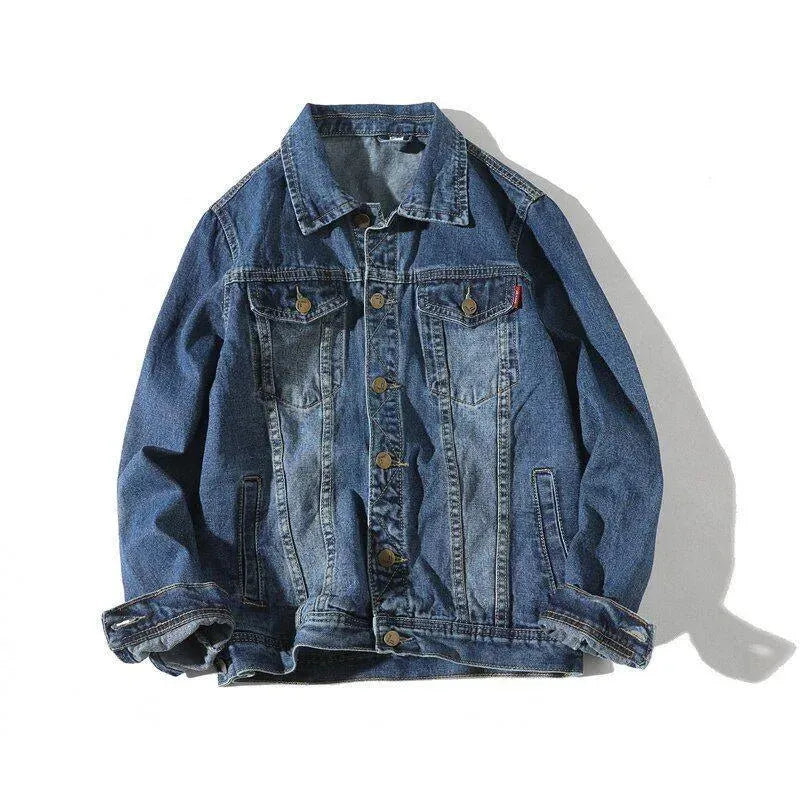 Revers Denim Jacke Herren