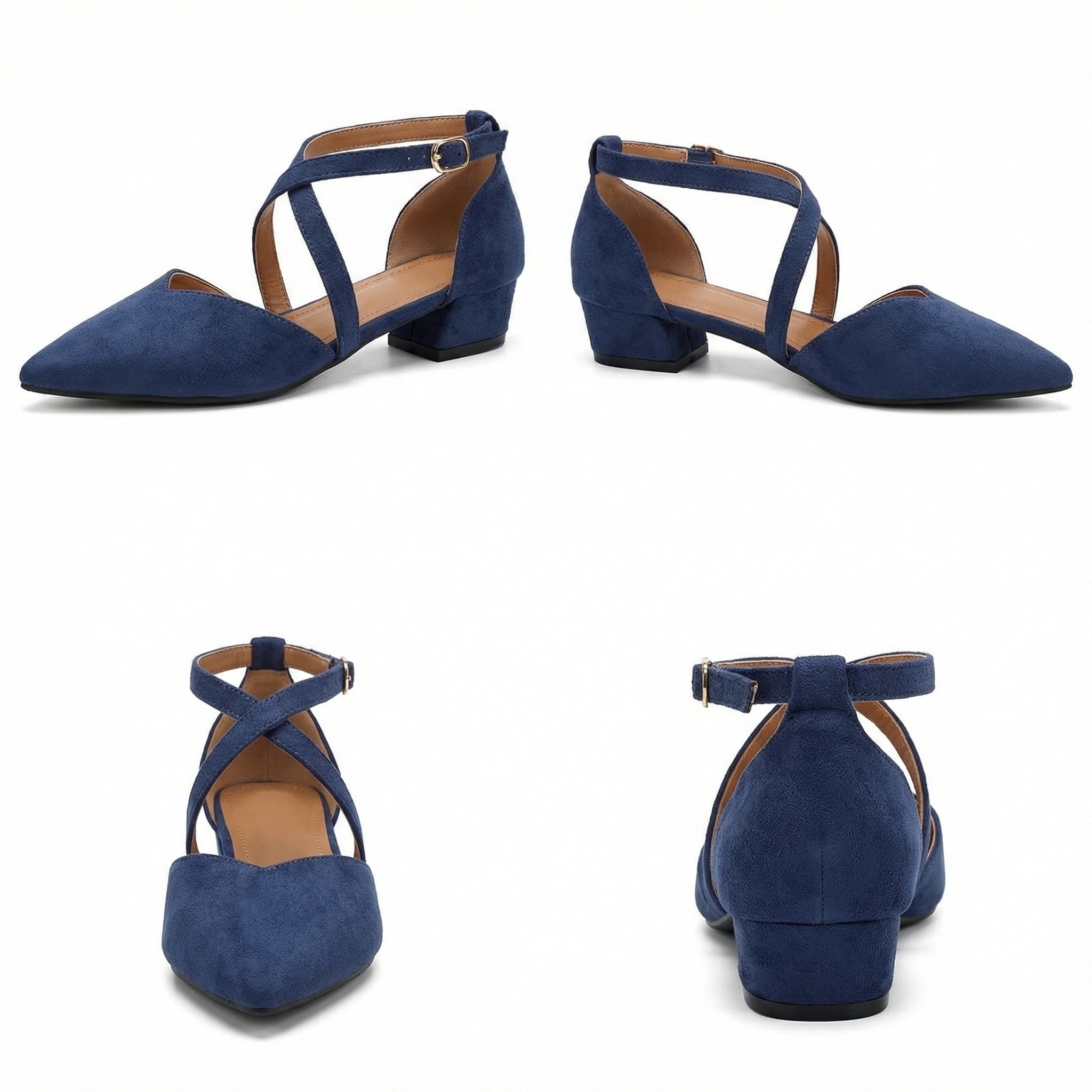 Modische Flache Sandalen mit Spitzer Spitze