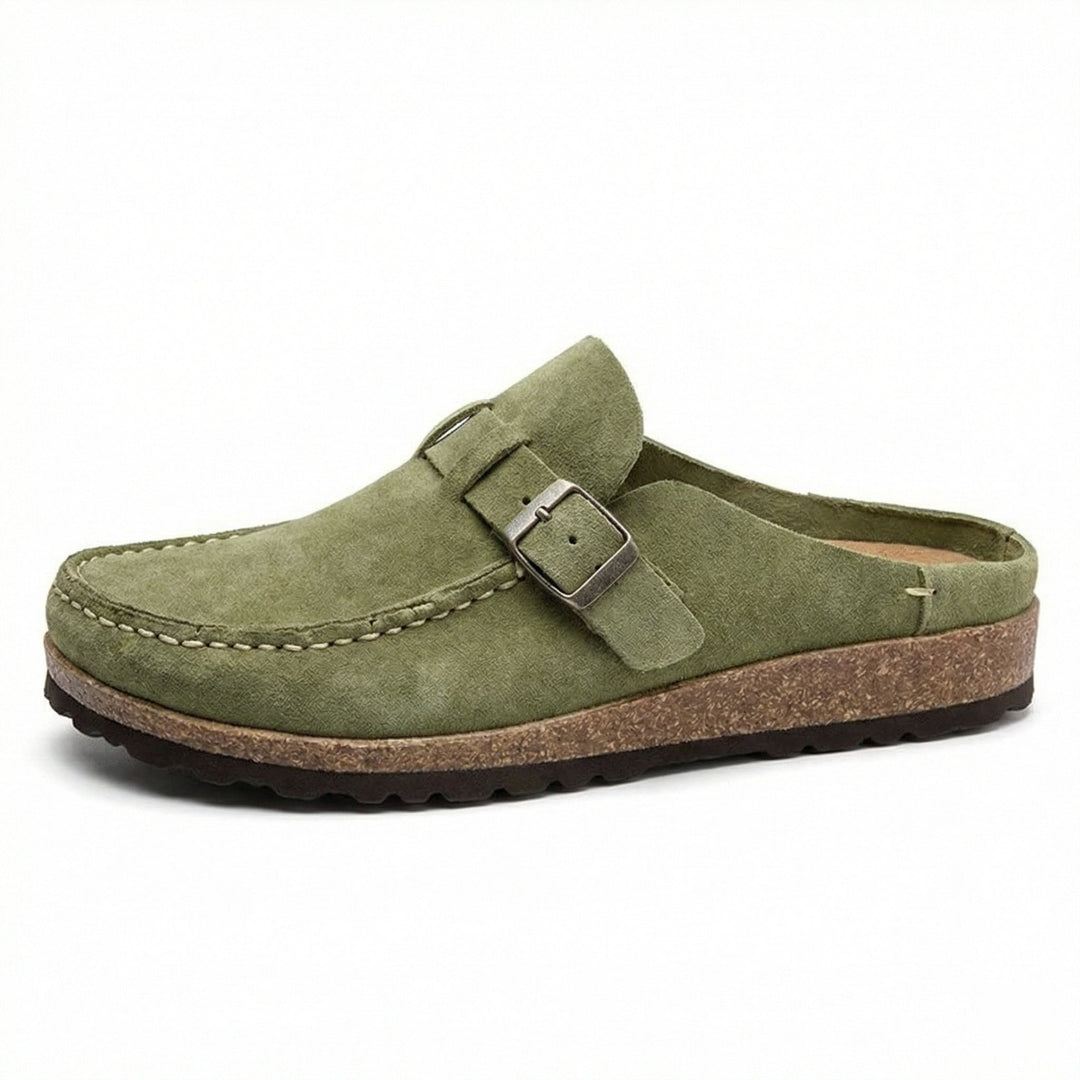 Clogs - Damen Retro Wildleder Slip-On Mule