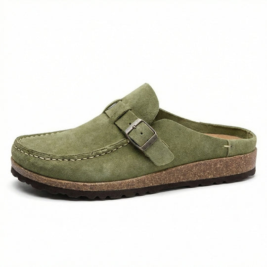 Clogs - Damen Retro Wildleder Slip-On Mule