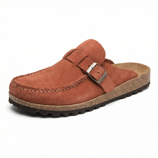 Clogs - Damen Retro Wildleder Slip-On Mule