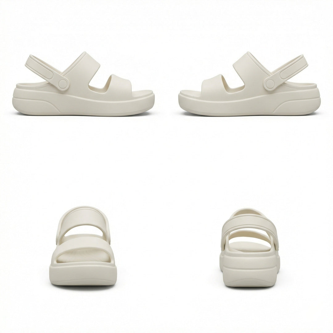 Orthopädische Sandalen Comfort Plus Pantoletten mit Doppelriemen Gepolsterte, Lässige Slip-On-Sandalen