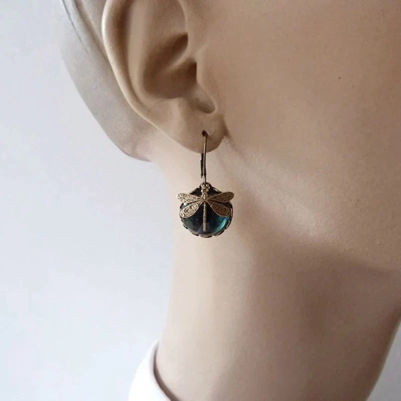 Stilvolle Kristall Antikgold-Ohrringe - Amarae | Shop Nory