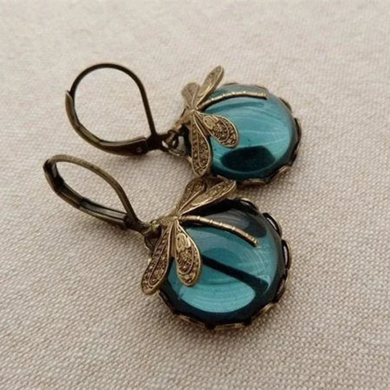 Stilvolle Kristall Antikgold-Ohrringe - Amarae | Shop Nory
